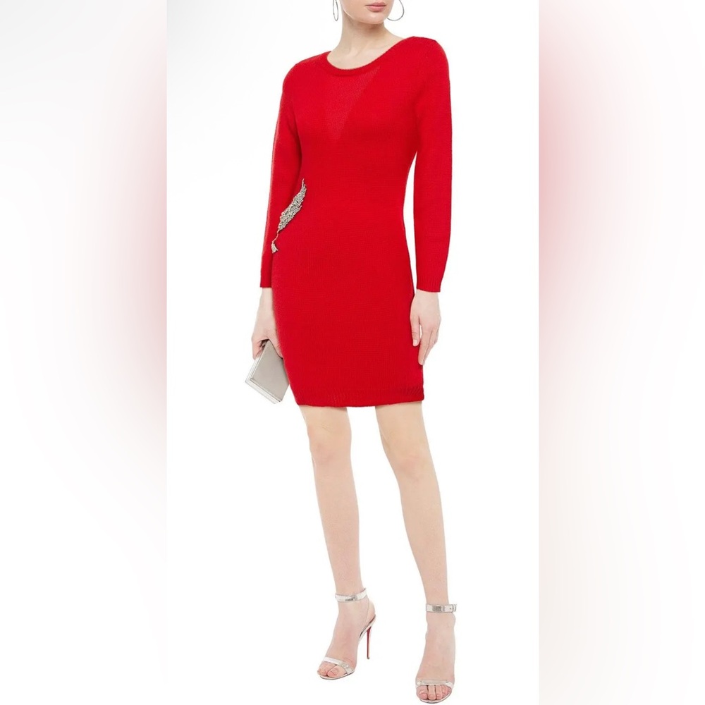 Oia Crystal-Embellished  Mini Dress